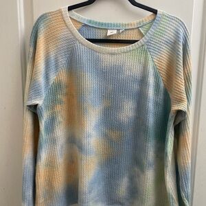 BP Multicolor Ribbed Waffle Knit Top